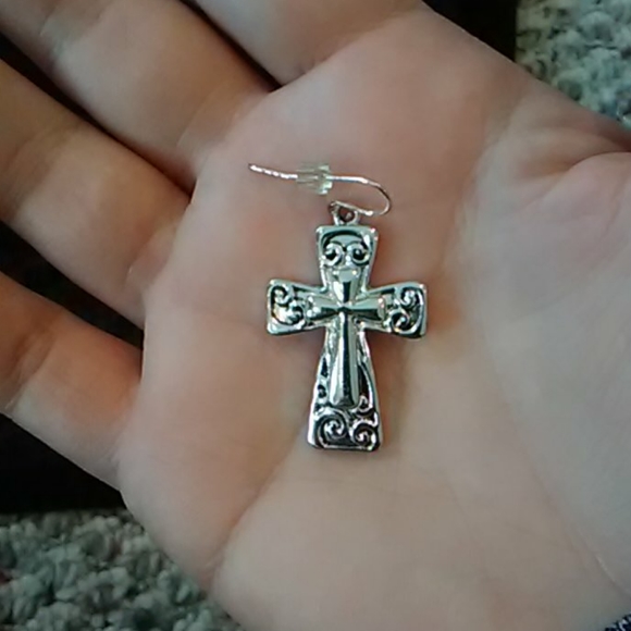 Cross earrings - Picture 2 of 2